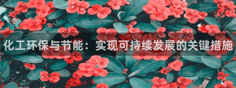 亿万红包版下载正版：化工环保与节能：实现可持续发展的关键措施