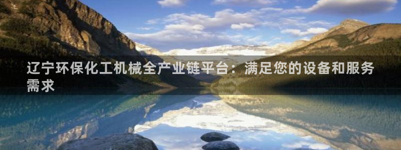 亿万app：辽宁环保化工机械全产业链平台：满足您的设备和服务
需求