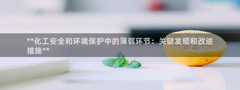 亿万先生官方网站首页：**化工安全和环境保护中的薄弱环节：关键发现和改进
措施**